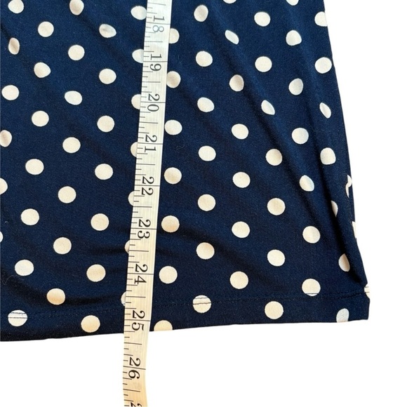 BCBG MaxAzria Polka Dot Snap Button Down Cap Sleeve Sz Large - Picture 5 of 10